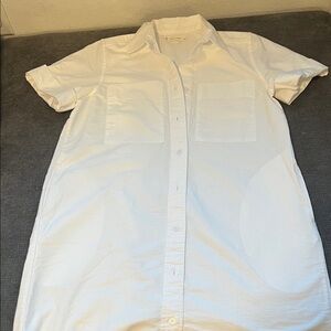 Everlane White Button-Up Shirt Dress